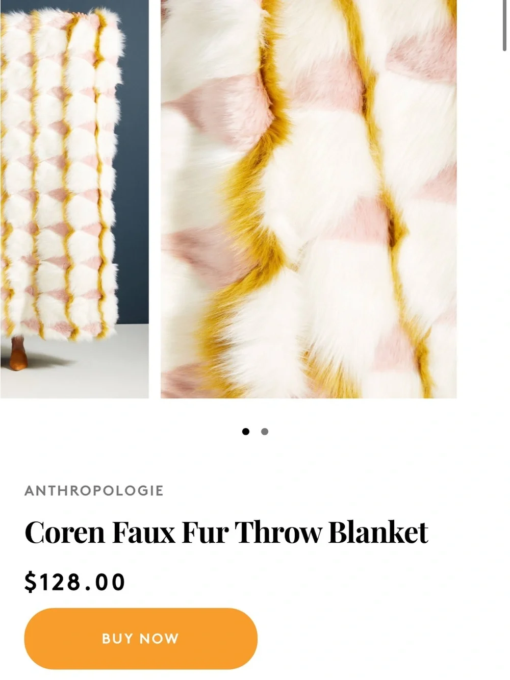 Anthropologie plush faux